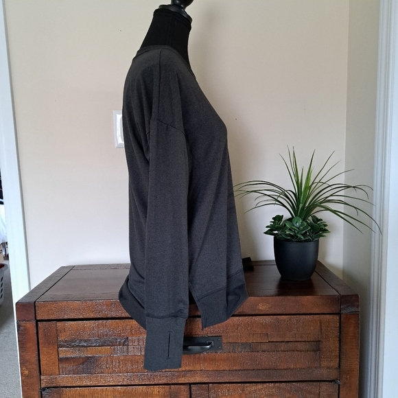 Bench Split Hem Long Sleeved Top Grey T-shirt Women's Small Soft Knit Tee - Picture 4 of 13